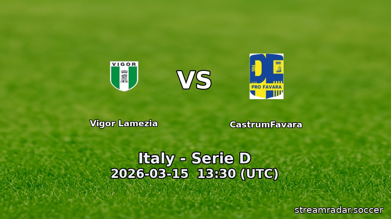 Vigor Lamezia vs CastrumFavara
