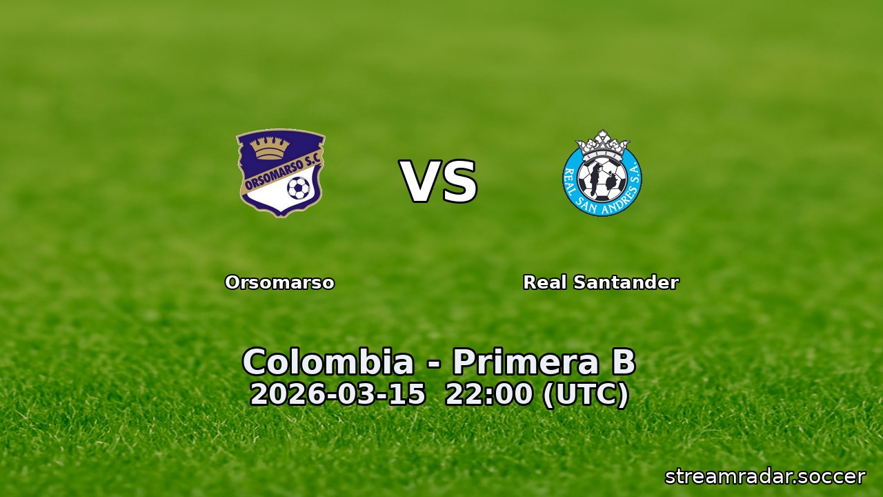 Orsomarso vs Real Santander