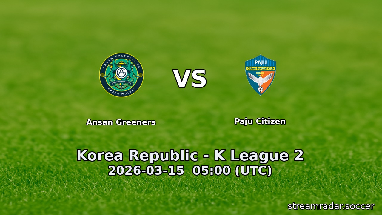 Ansan Greeners vs Paju Citizen