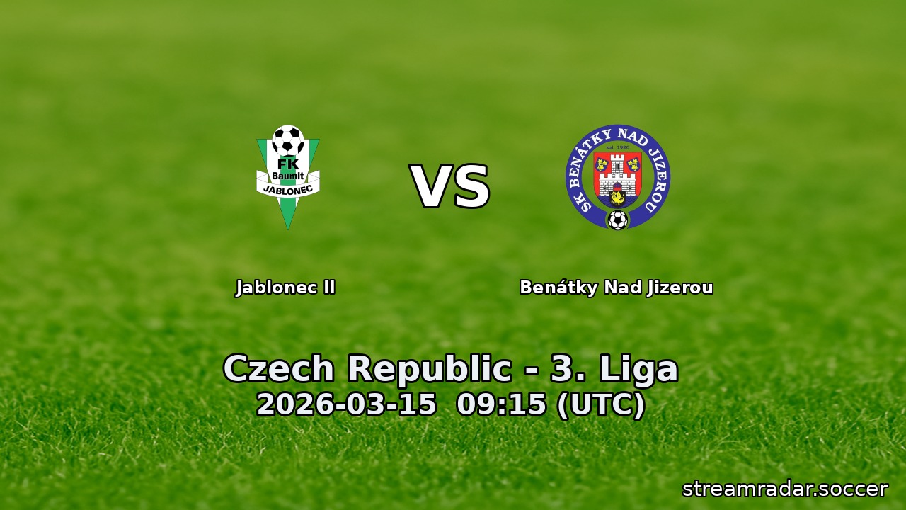Jablonec II vs Benátky Nad Jizerou