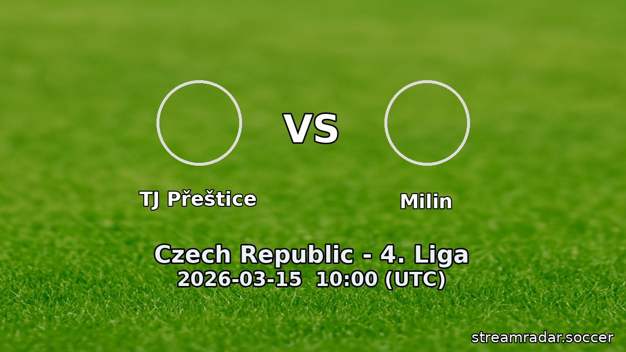 TJ Přeštice vs Milin