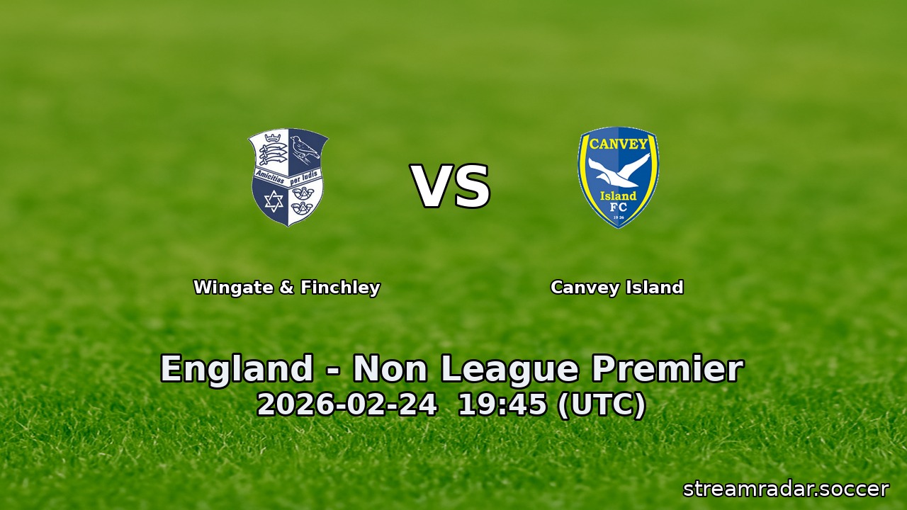 Wingate & Finchley vs Canvey Island