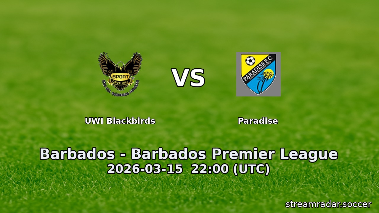 UWI Blackbirds vs Paradise