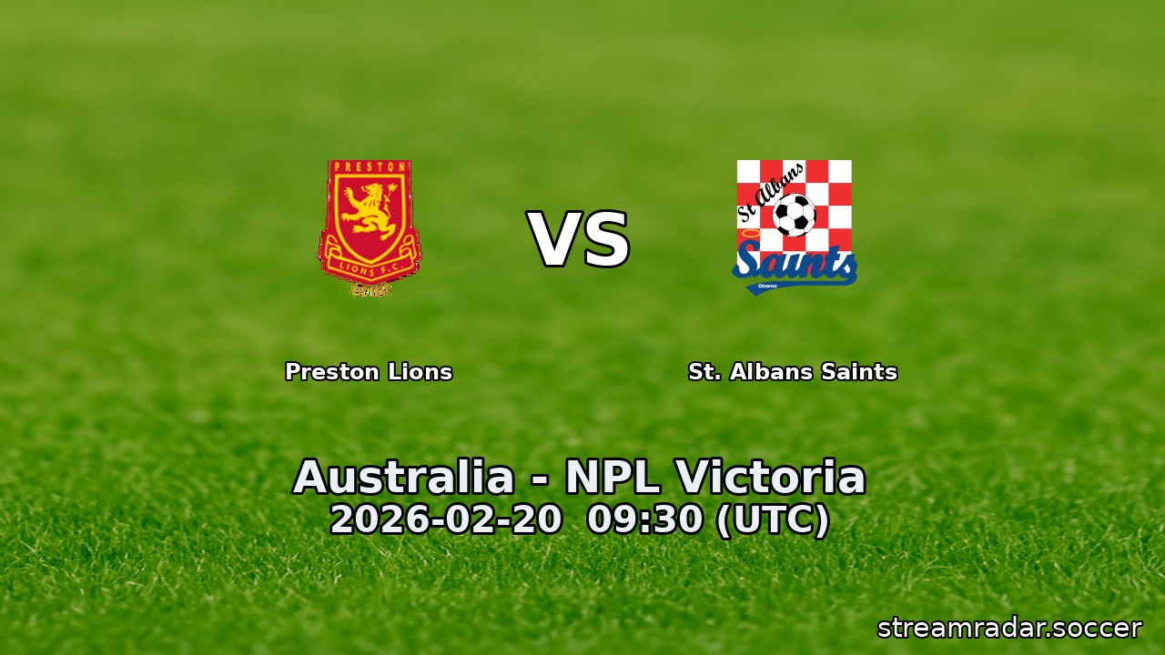 Preston Lions vs St. Albans Saints