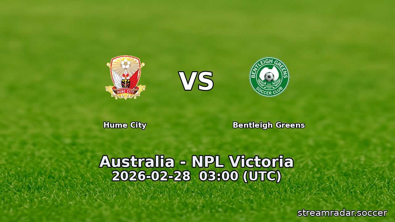 Hume City vs Bentleigh Greens