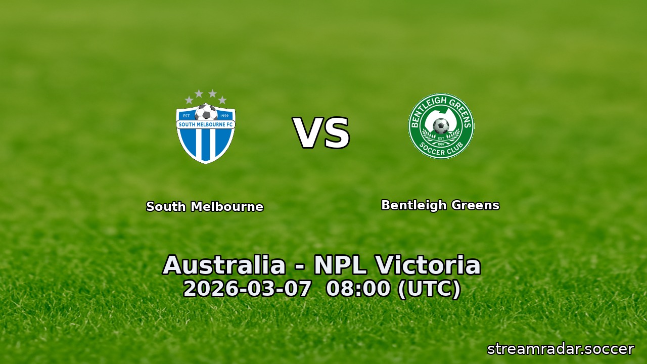 South Melbourne vs Bentleigh Greens