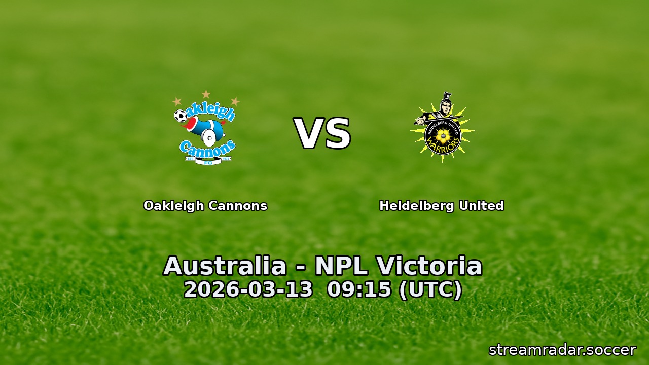 Oakleigh Cannons vs Heidelberg United