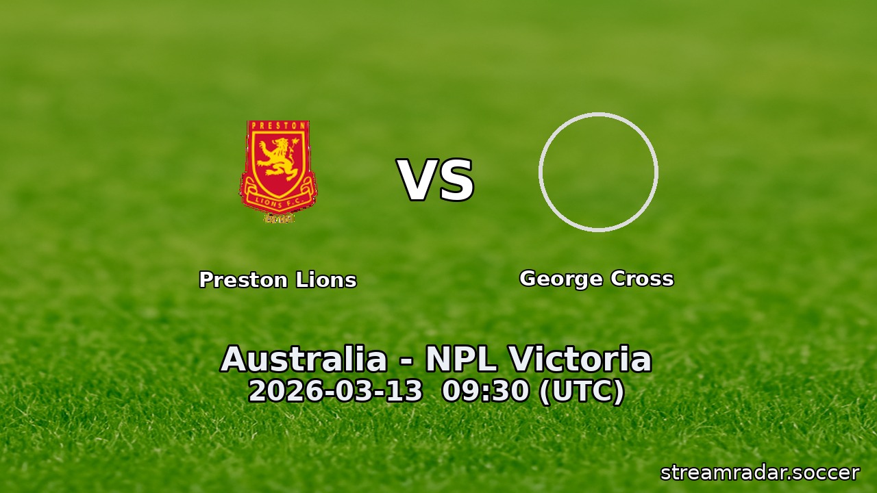 Preston Lions vs George Cross