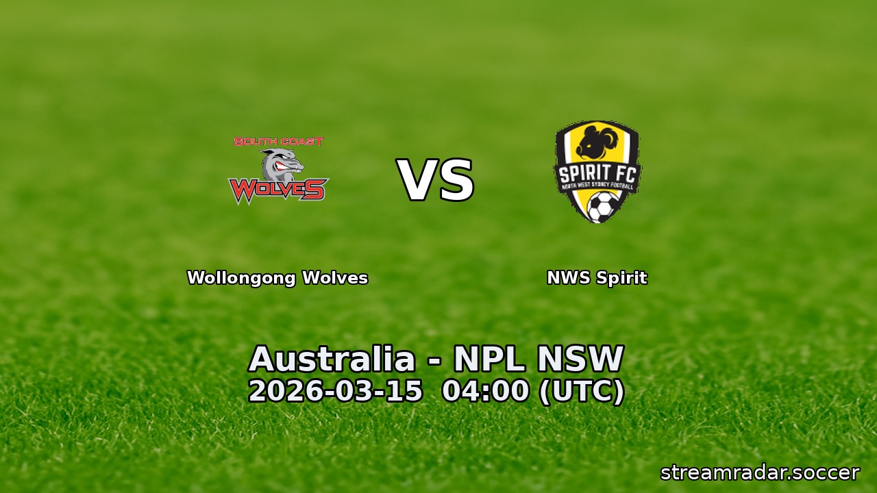 Wollongong Wolves vs NWS Spirit