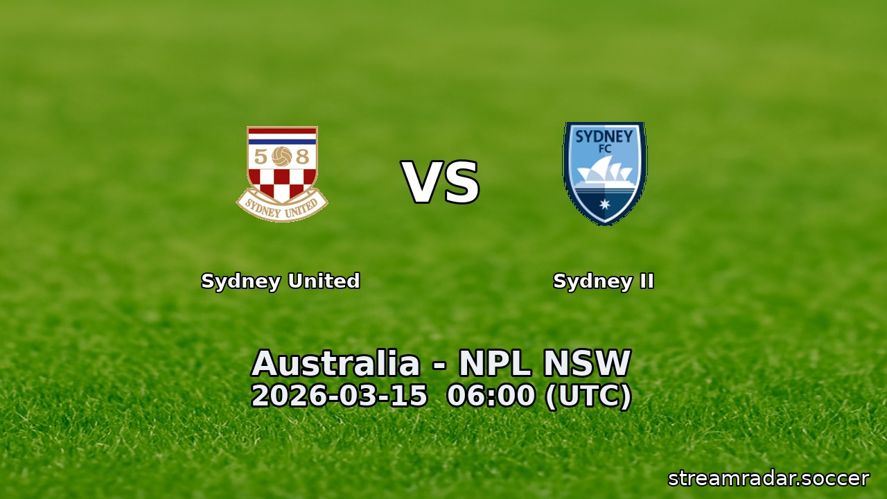 Sydney United vs Sydney II