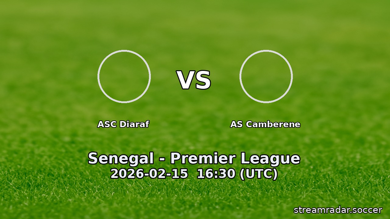 ASC Diaraf vs AS Camberene