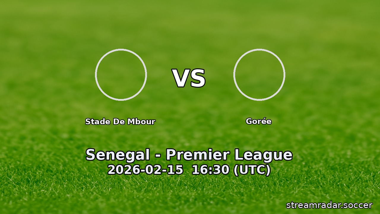 Stade De Mbour vs Gorée