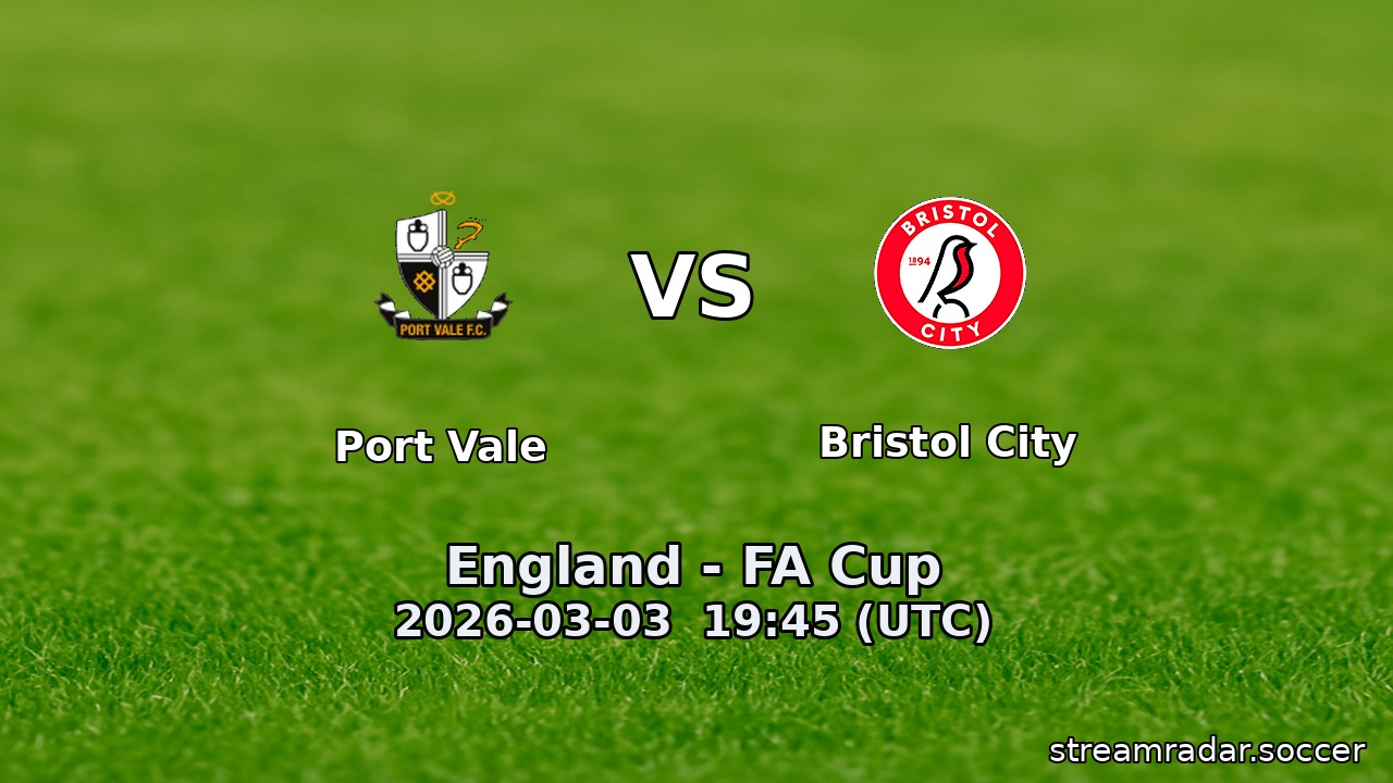 Port Vale vs Bristol City