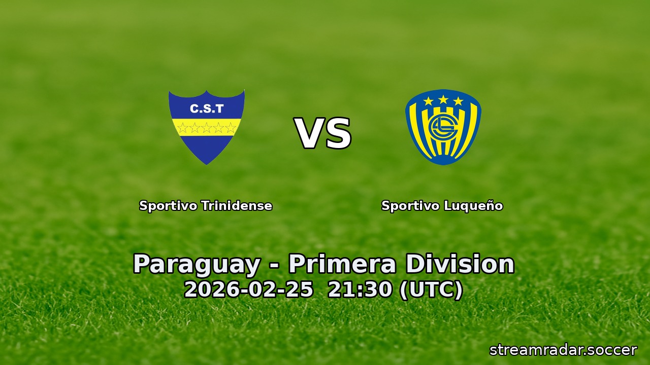 Sportivo Trinidense vs Sportivo Luqueño