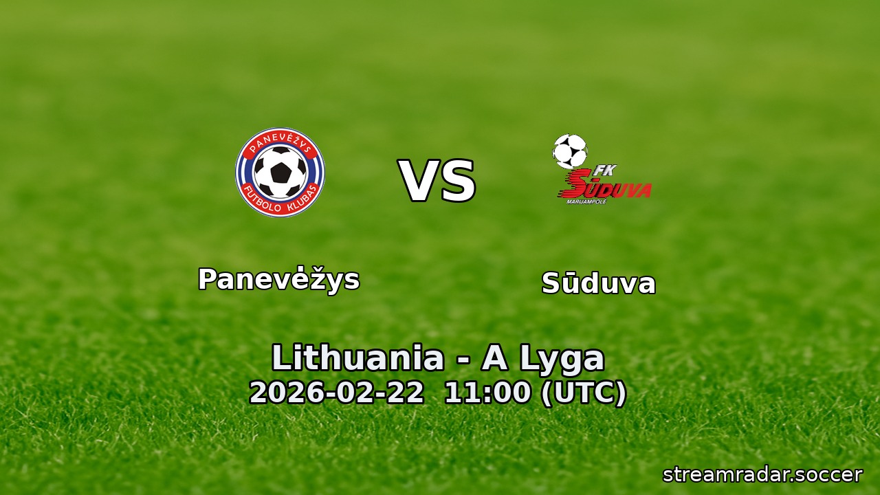Panevėžys vs Sūduva