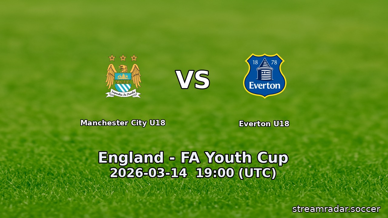Manchester City U18 vs Everton U18