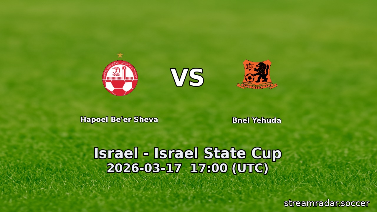 Hapoel Be'er Sheva vs Bnei Yehuda