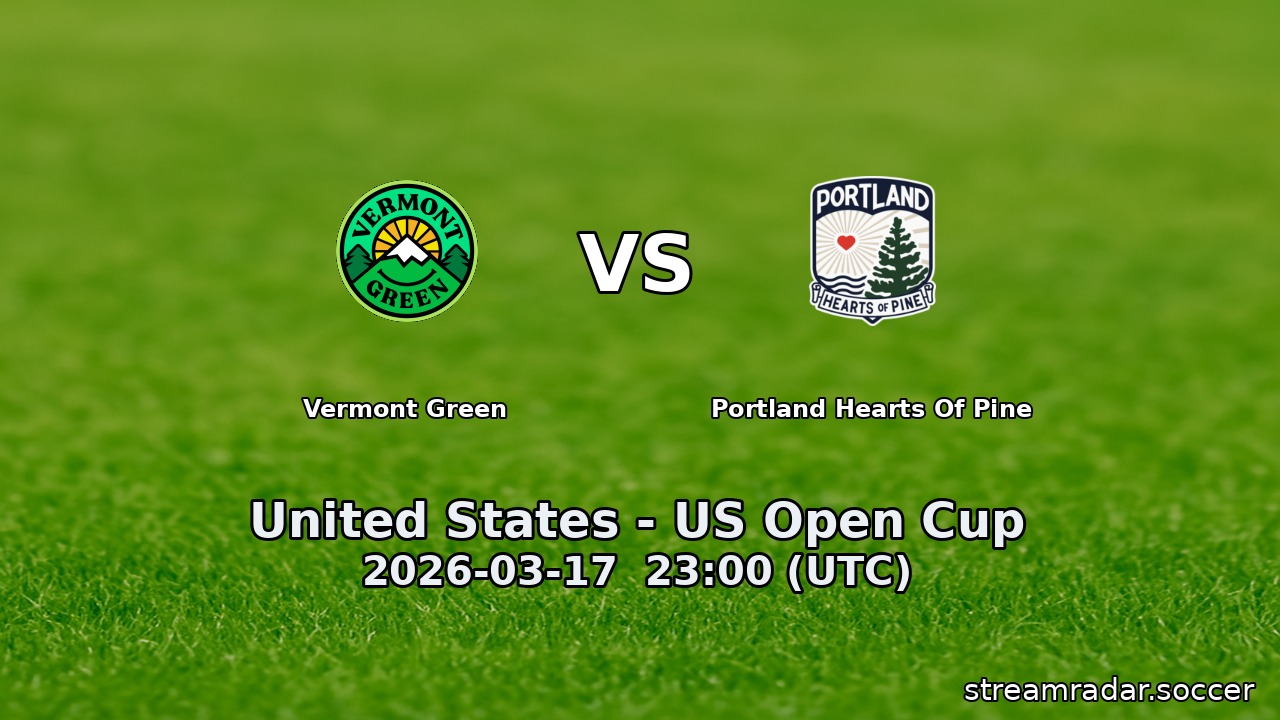 Vermont Green vs Portland Hearts Of Pine