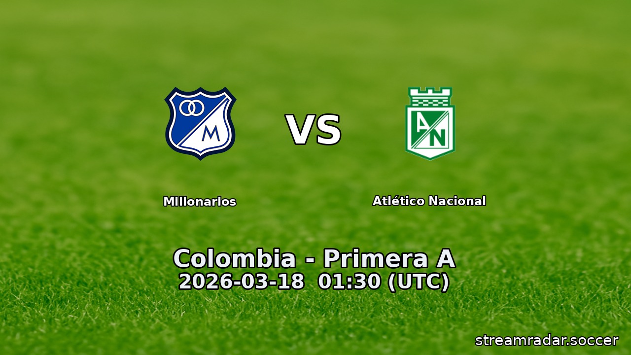 Millonarios vs Atlético Nacional