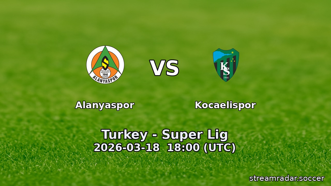 Alanyaspor vs Kocaelispor