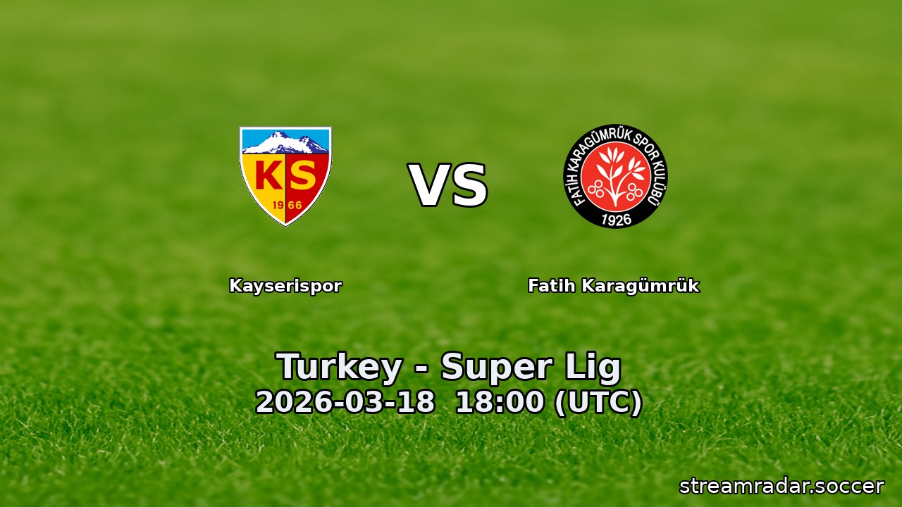 Kayserispor vs Fatih Karagümrük