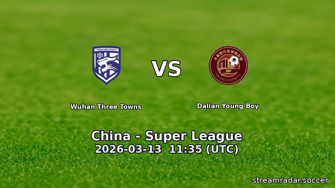 Wuhan Three Towns vs Dalian Young Boy