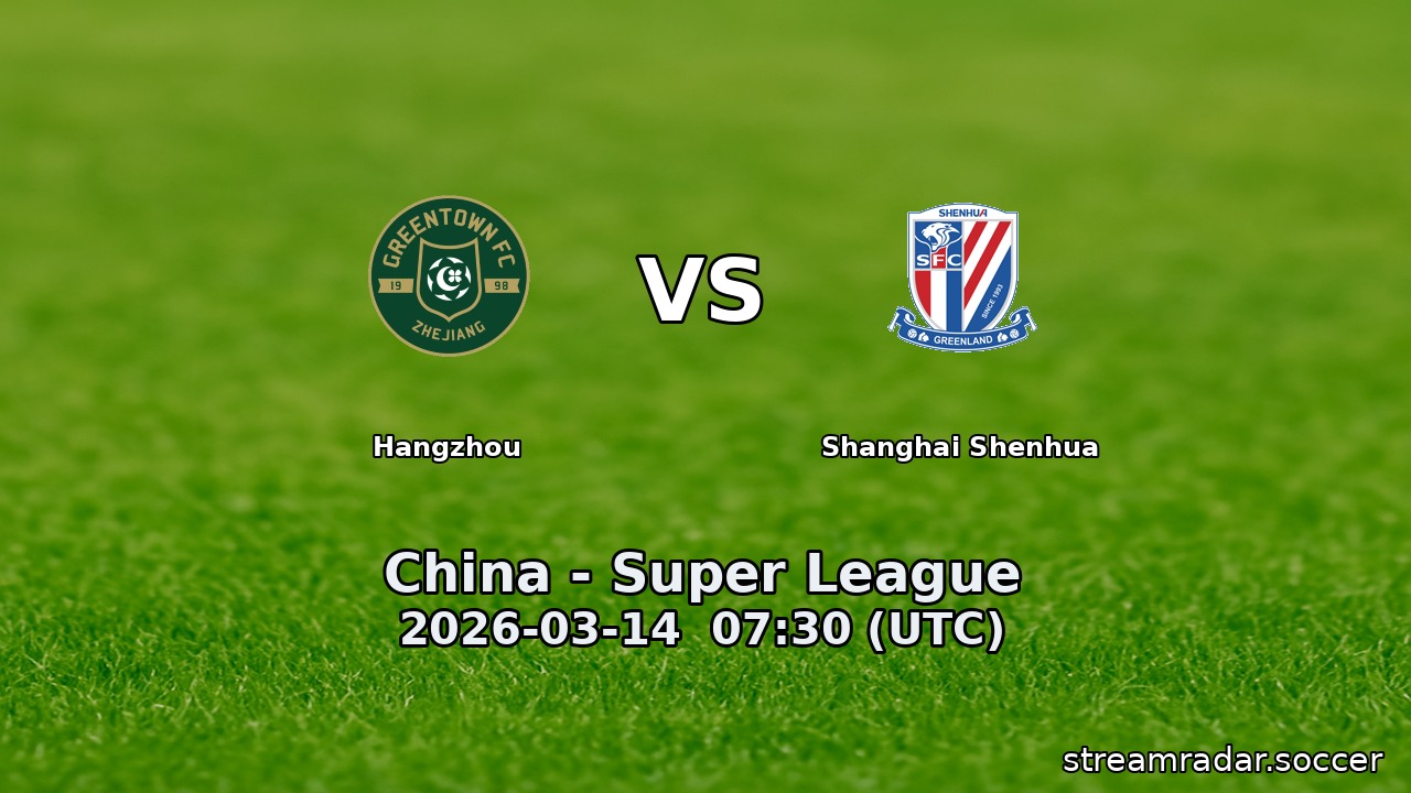 Hangzhou vs Shanghai Shenhua
