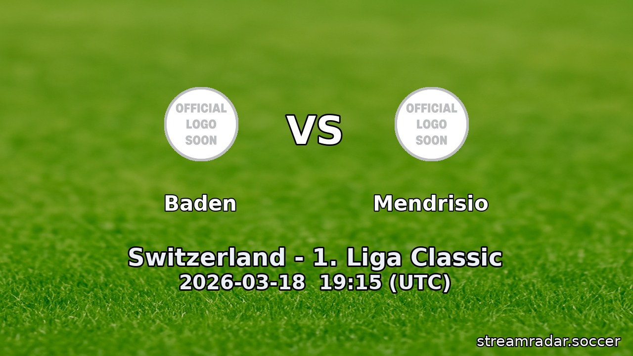 Baden vs Mendrisio