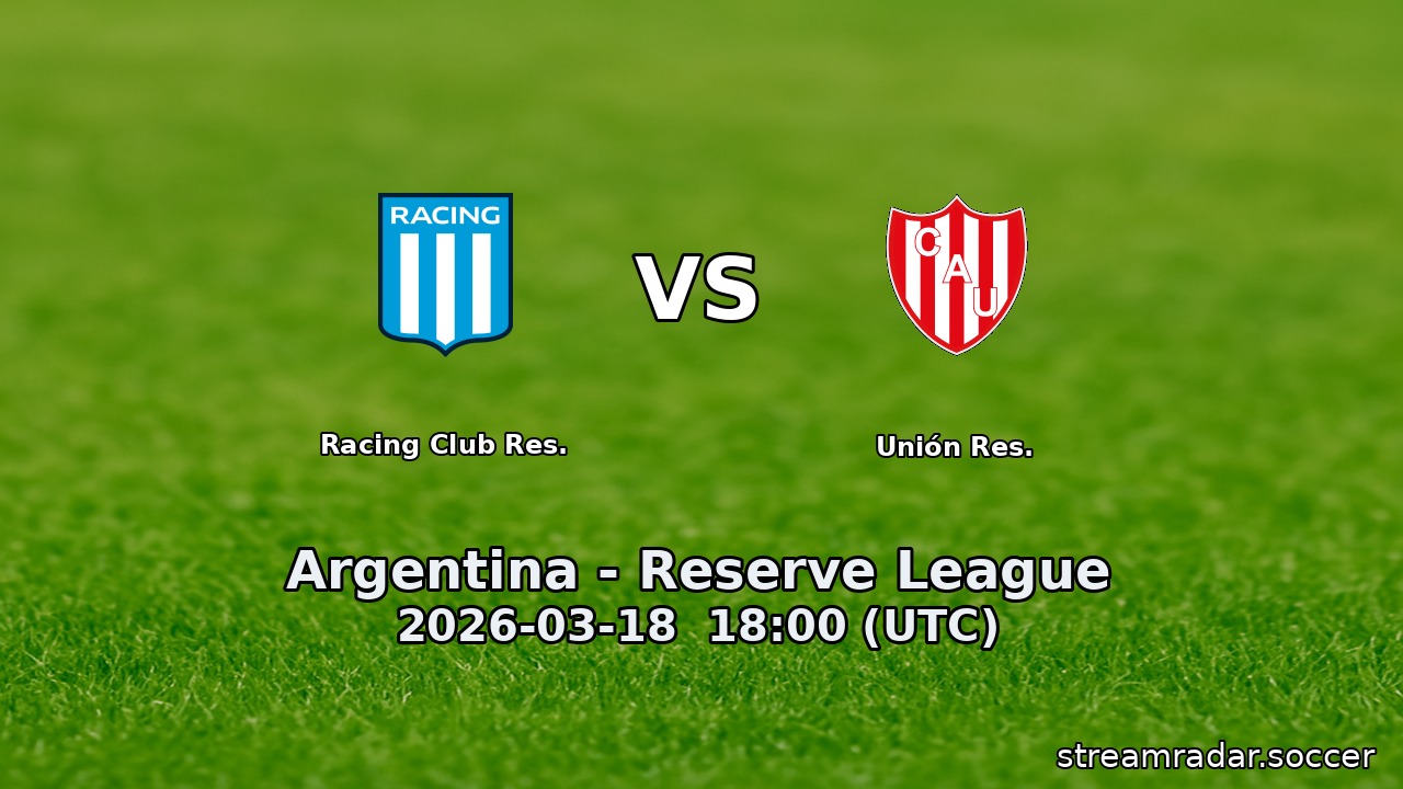 Racing Club Res. vs Unión Res.