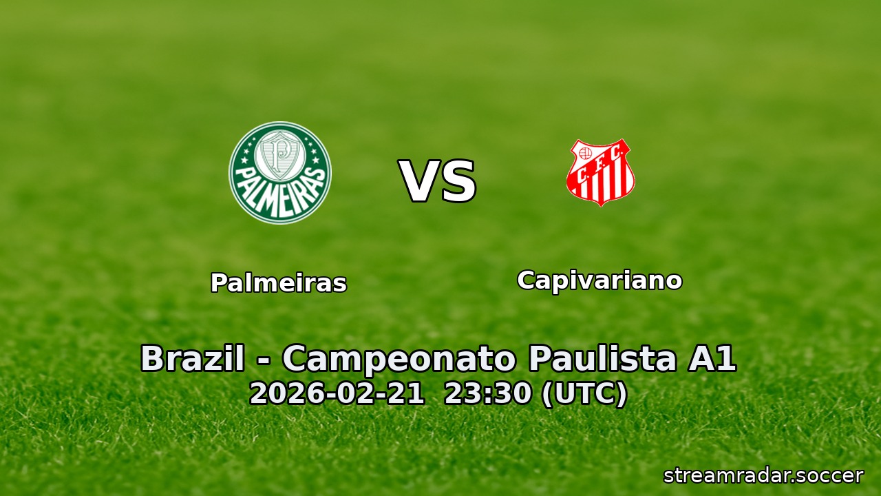 Palmeiras vs Capivariano