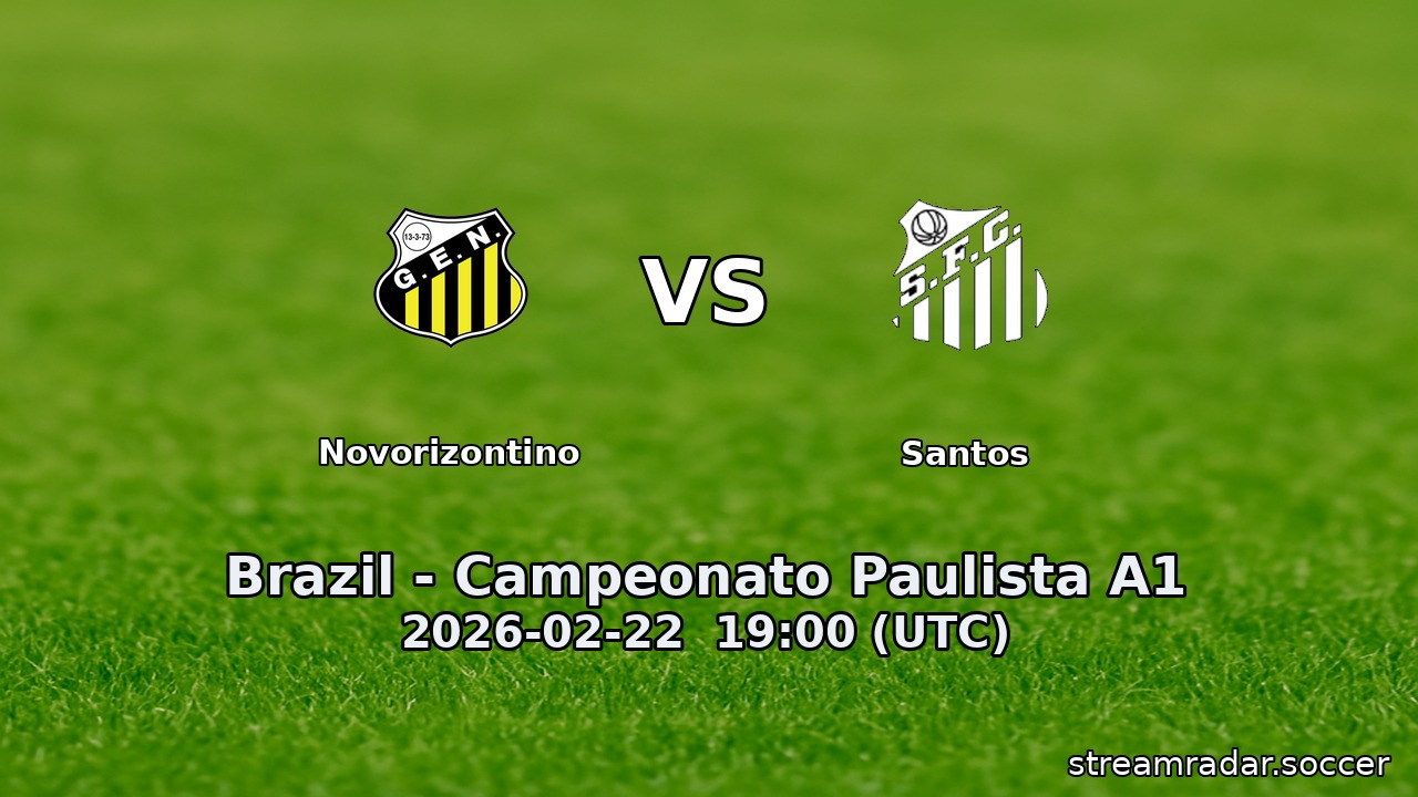 Novorizontino vs Santos