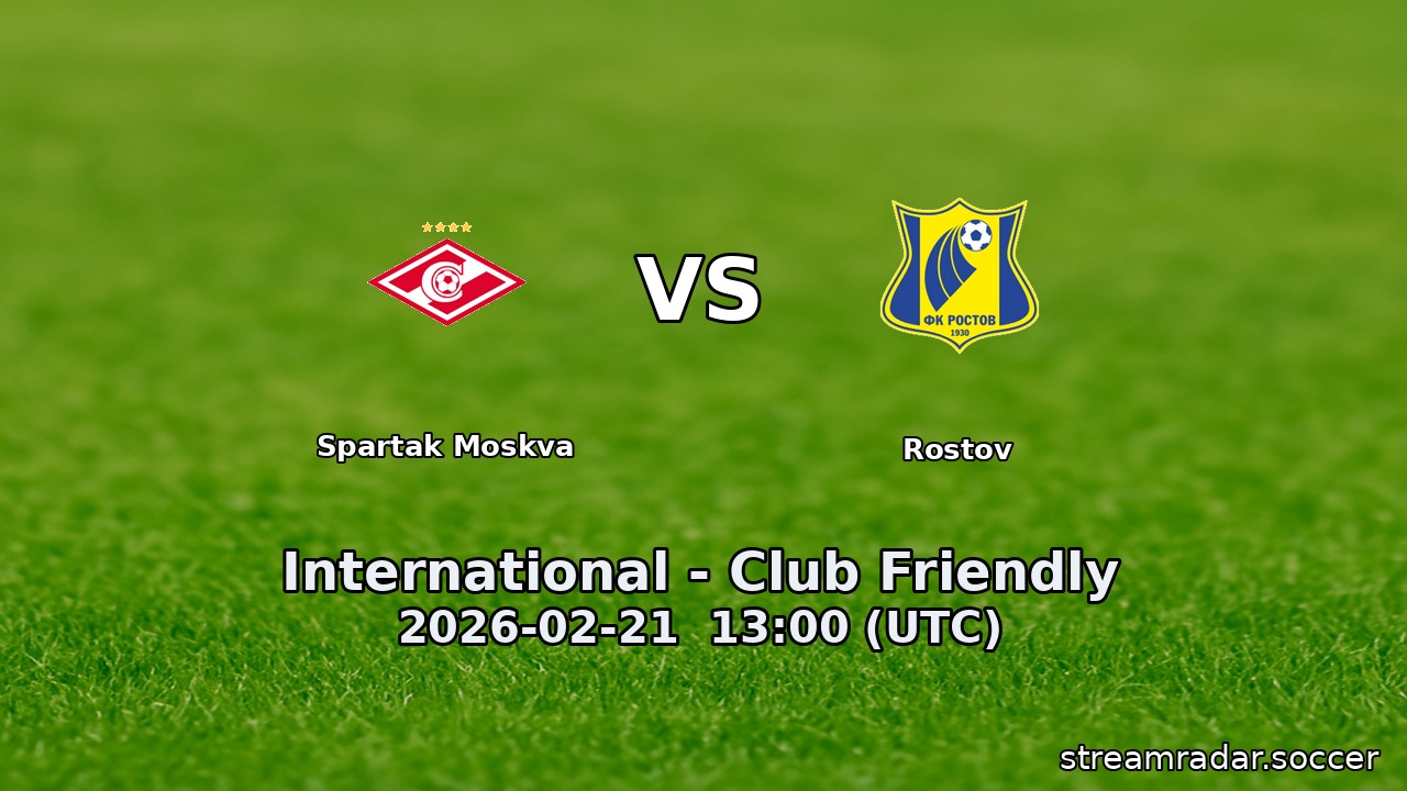 Spartak Moskva vs Rostov