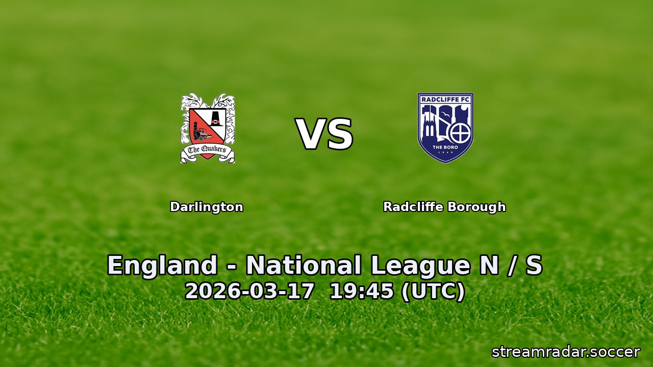 Darlington vs Radcliffe Borough