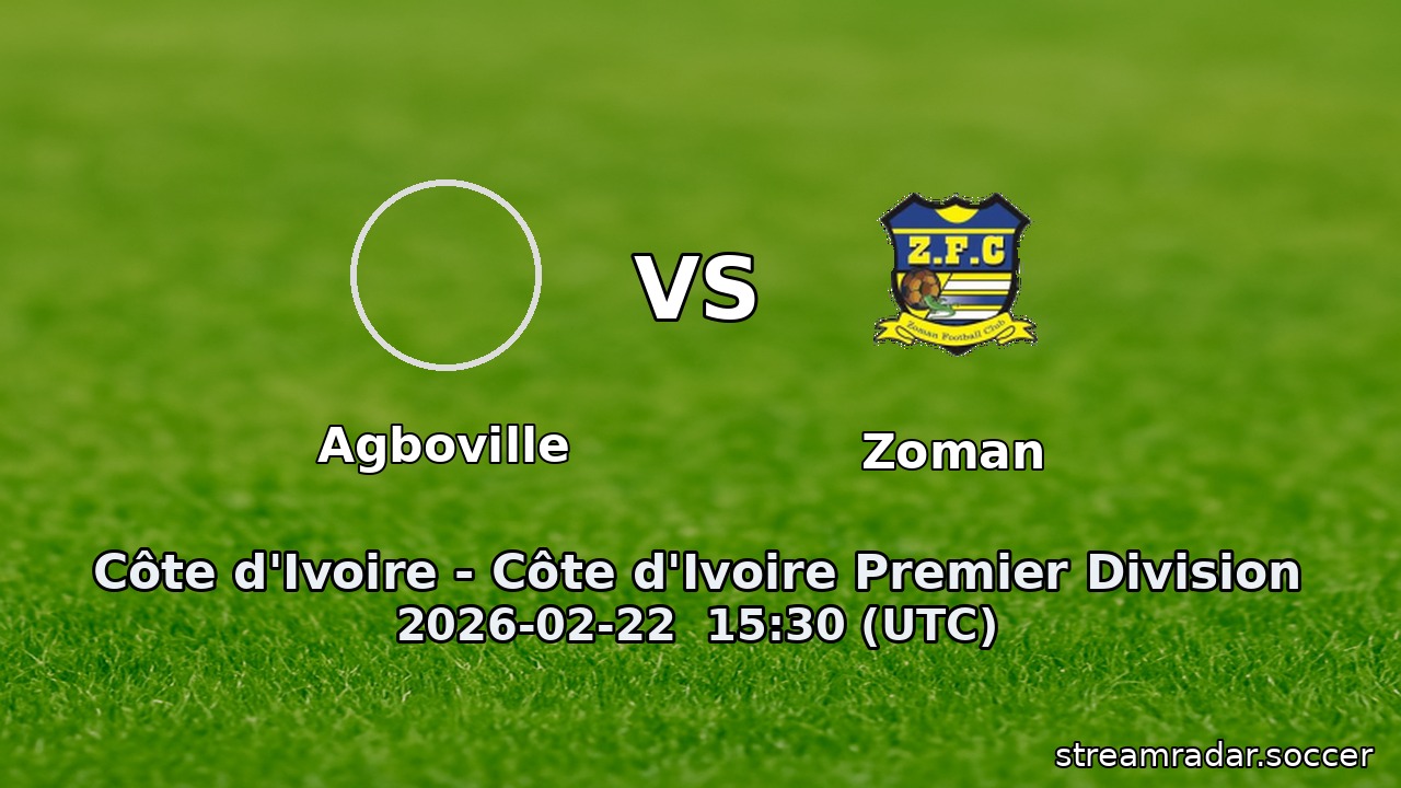 Agboville vs Zoman