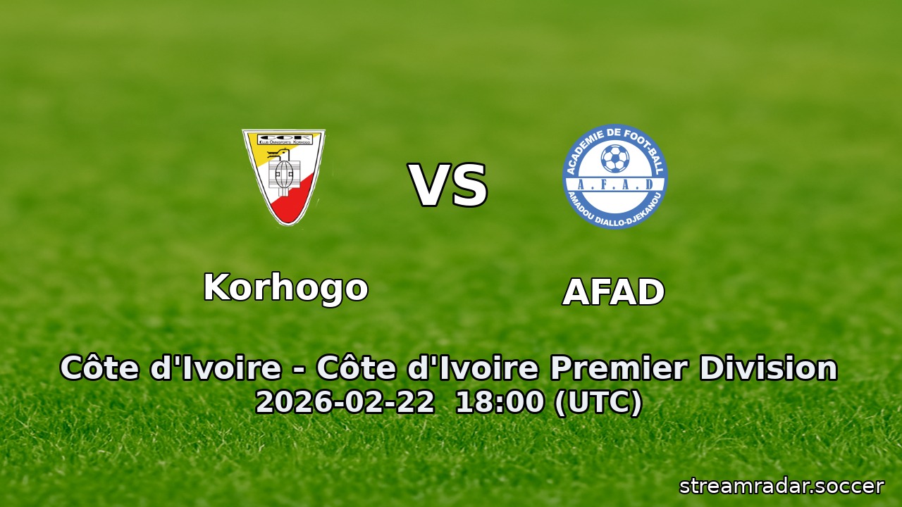 Korhogo vs AFAD