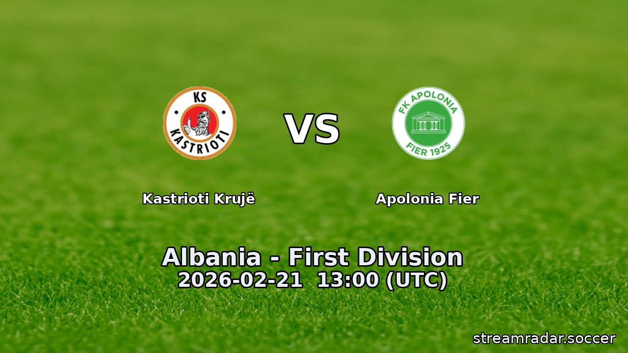 Kastrioti Krujë vs Apolonia Fier