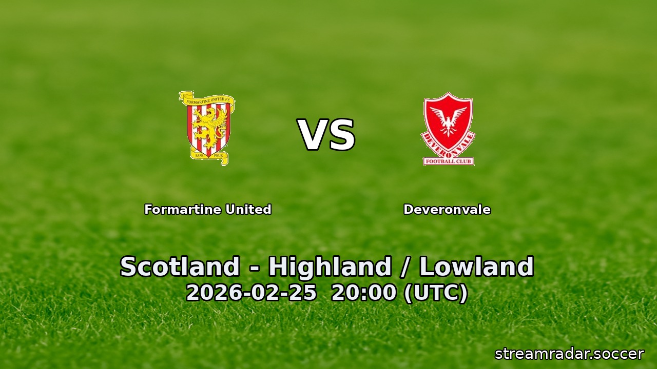 Formartine United vs Deveronvale