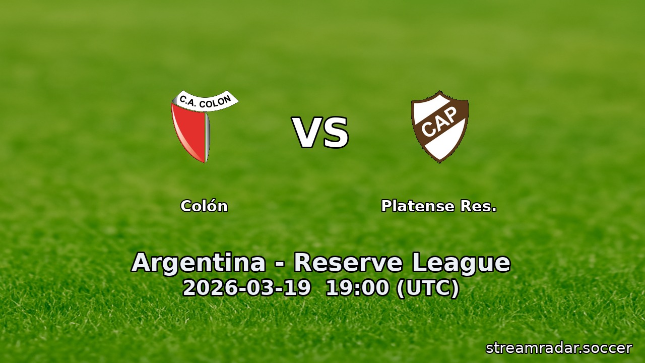 Colón vs Platense Res.