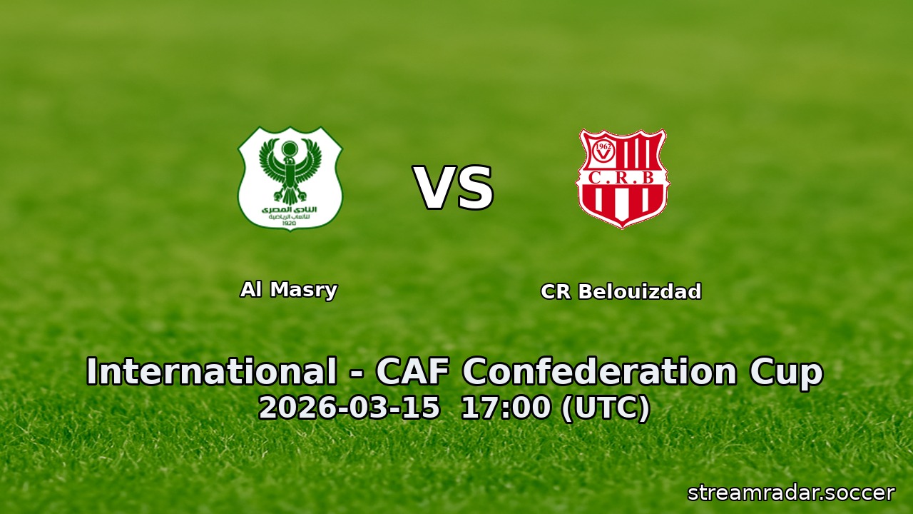 Al Masry vs CR Belouizdad