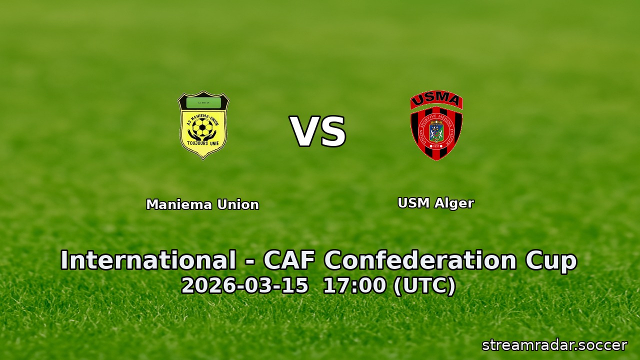Maniema Union vs USM Alger