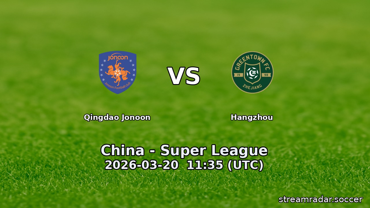 Qingdao Jonoon vs Hangzhou
