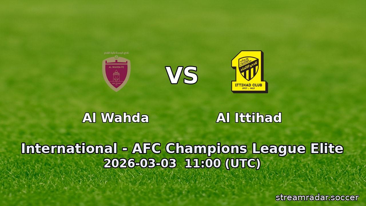 Al Wahda vs Al Ittihad