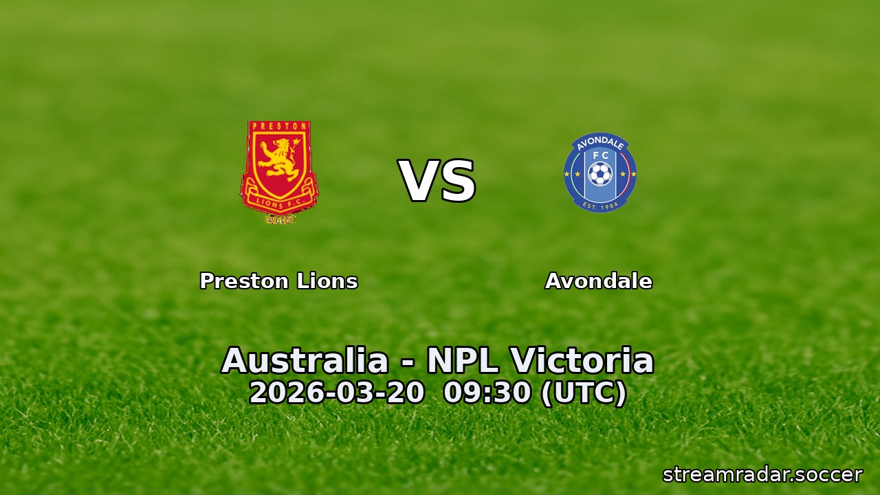 Preston Lions vs Avondale