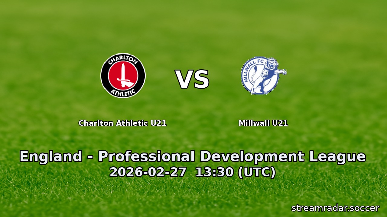 Charlton Athletic U21 vs Millwall U21