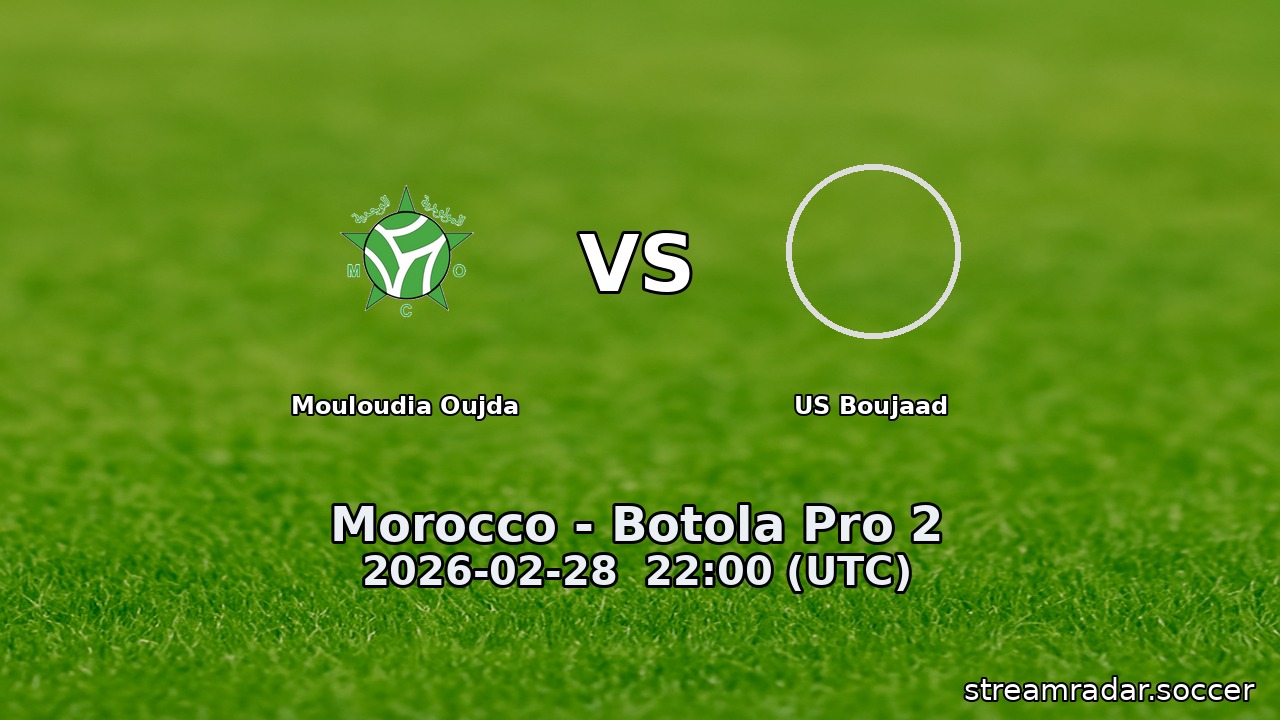 Mouloudia Oujda vs US Boujaad