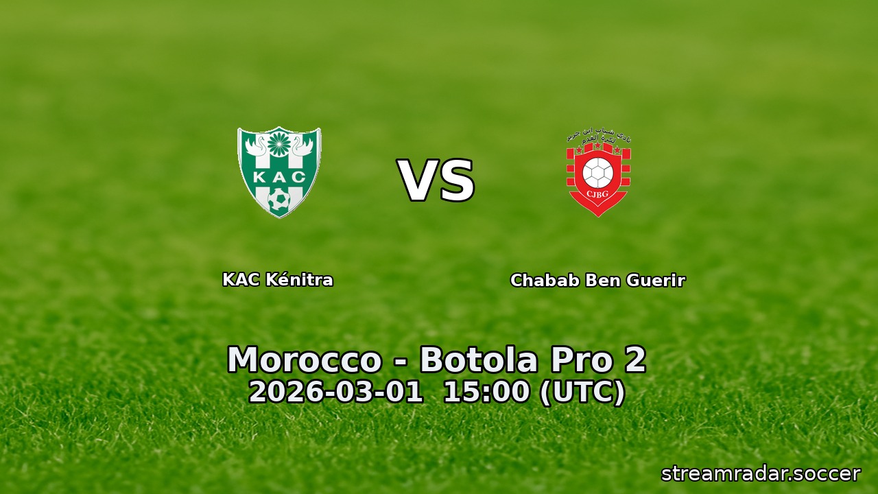 KAC Kénitra vs Chabab Ben Guerir