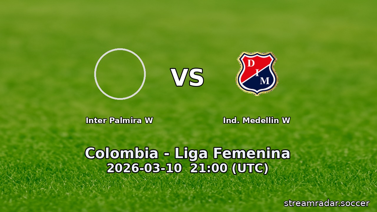 Inter Palmira W vs Ind. Medellin W