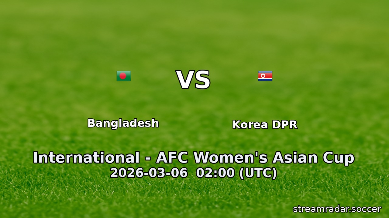 Bangladesh vs Korea DPR