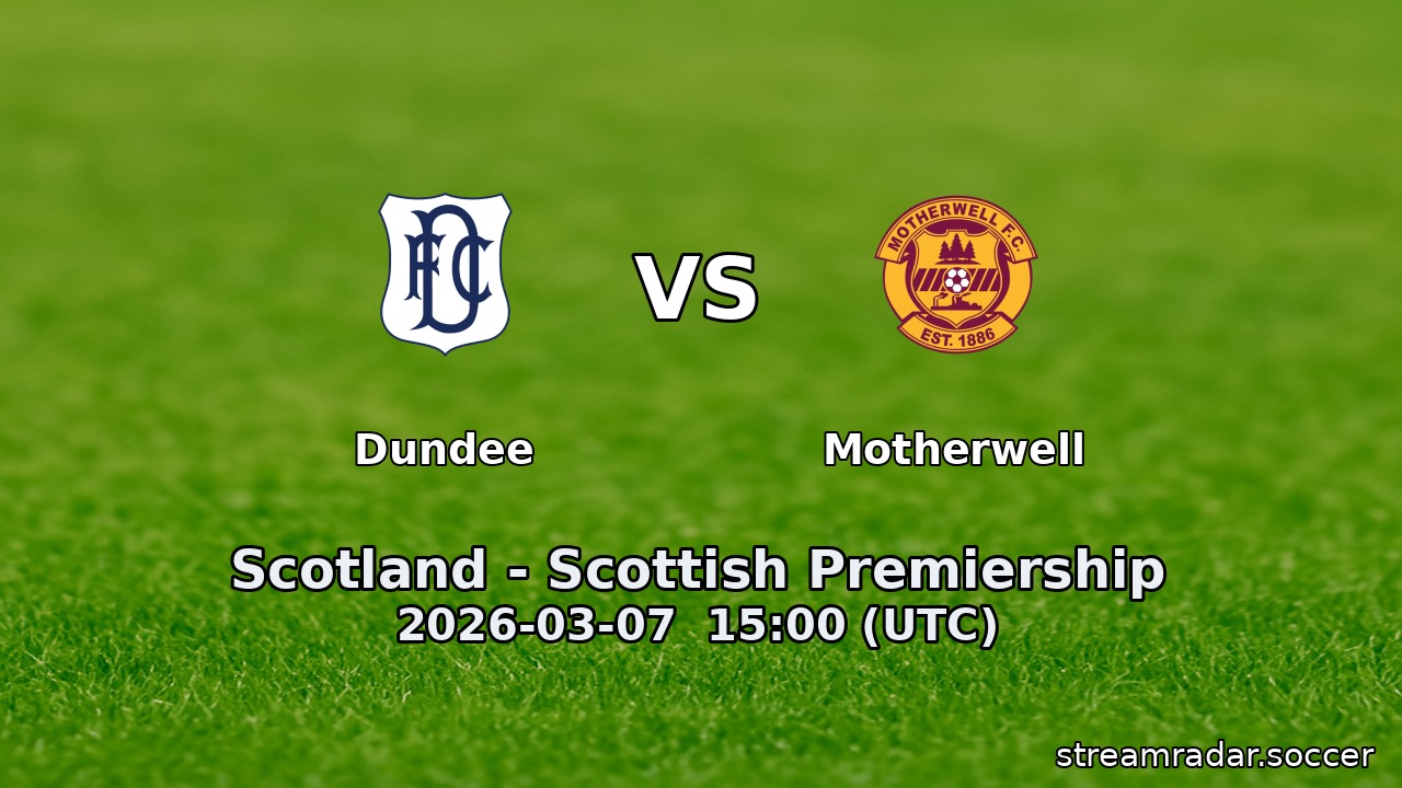 Dundee vs Motherwell