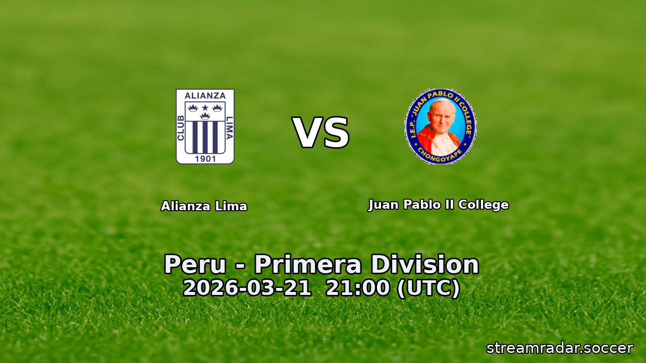 Alianza Lima vs Juan Pablo II College